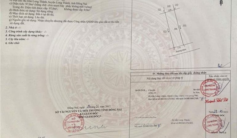 Nhà thị trấn Long Thành Đồng Nai 97m2 (1)